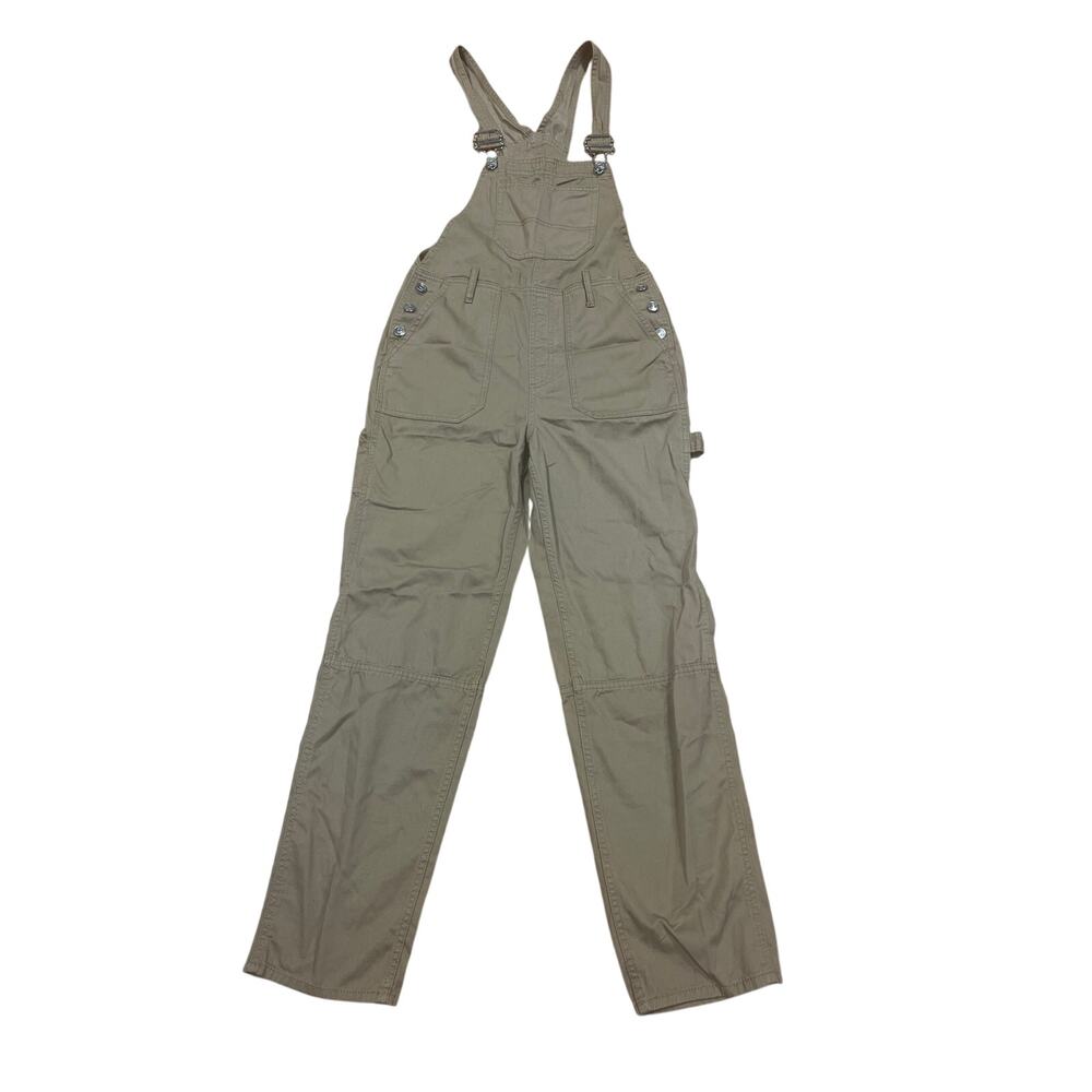 H&M Divided Women's Overalls Tan Beige Twill Relaxed Leg Size 2